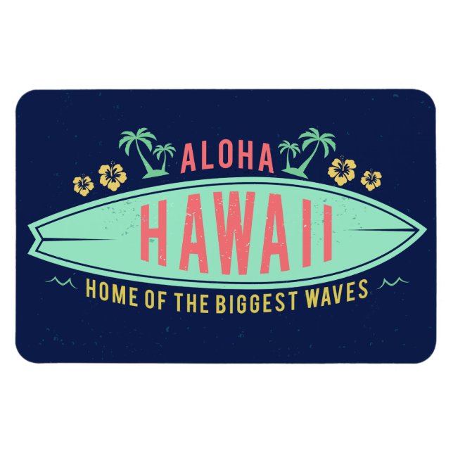 Ímã Imagem do Surfista Havaiano Aloha (Horizontal)