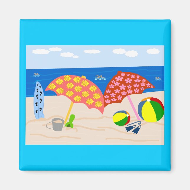 Imã Imagem do tempo de praia (Frente)