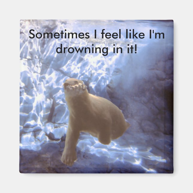 Imã Imagem do Urso Subaquático (Frente)