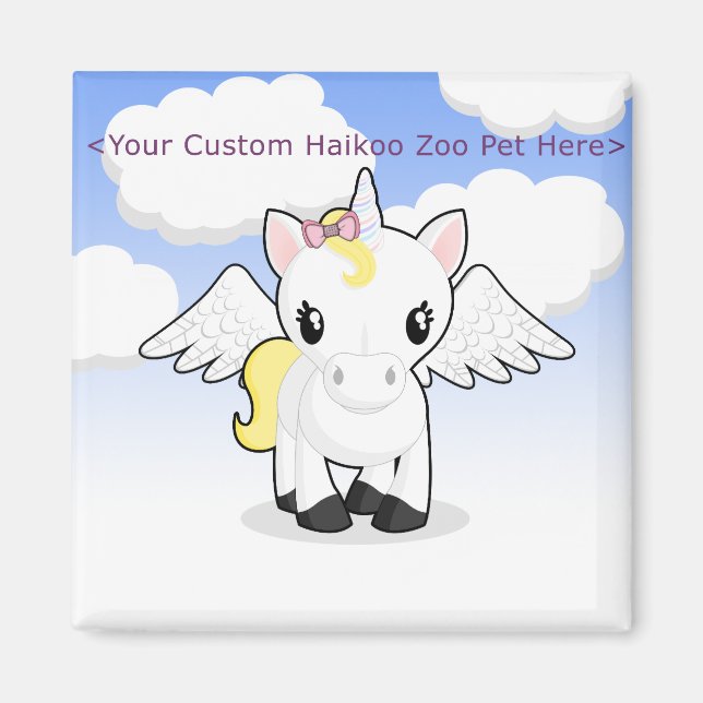 Imã Imagem do Zoo Haikoo Personalizada (Frente)
