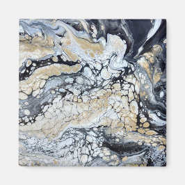 Imã Imagem Dourada e branca a negrito