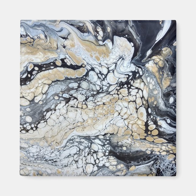 Imã Imagem Dourada e branca a negrito (Frente)