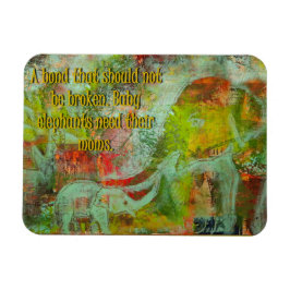 Ímã Imagem elefante Magnet com uma mensagem!