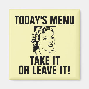 Imã Imagem Engraçada Da Oradora, O MENU DE HOJE