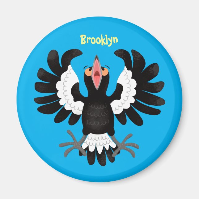 Imã Imagem engraçada de desenho animado australiano (Frente)