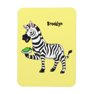 Ímã Imagem engraçada de desenho animado zebra