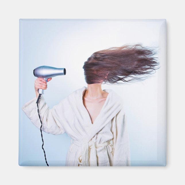 Imã Imagem engraçada do Dia do Cabelo Mau (Frente)