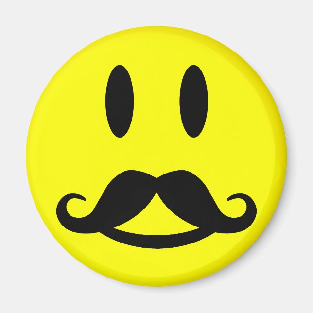 Imã Imagem feliz do bigode (Frente)