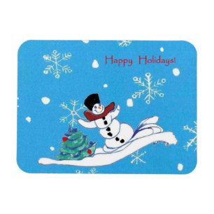 Ímã Imagem Flex de Natal Snowman