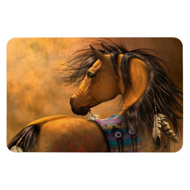 Ímã Imagem Flexi Premium Dourada de Kiowa (Horizontal)