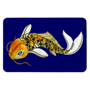Ímã Imagem Flexi Premium Steampunk Koi