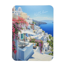 Ímã Imagem flexível "Com amor" Santorini