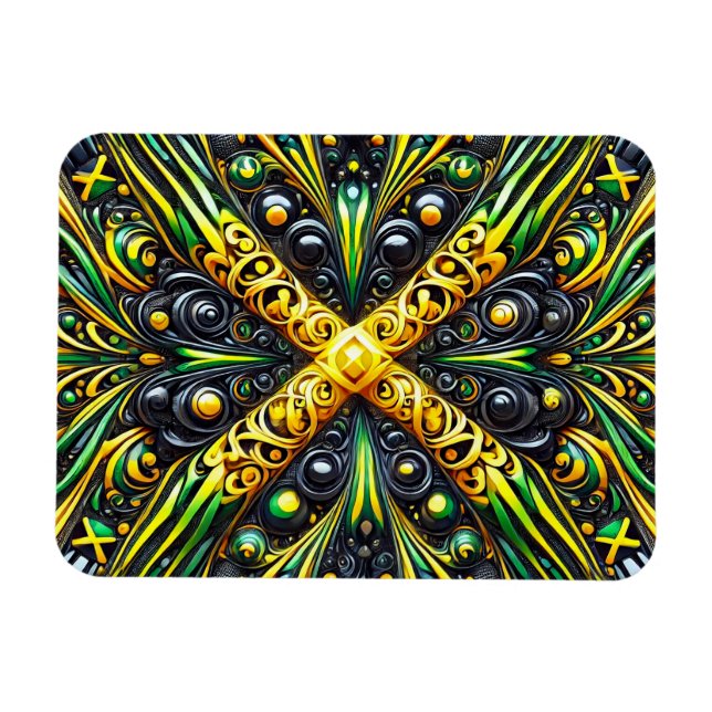 Ímã Imagem flexível com cores jamaicanas (Horizontal)