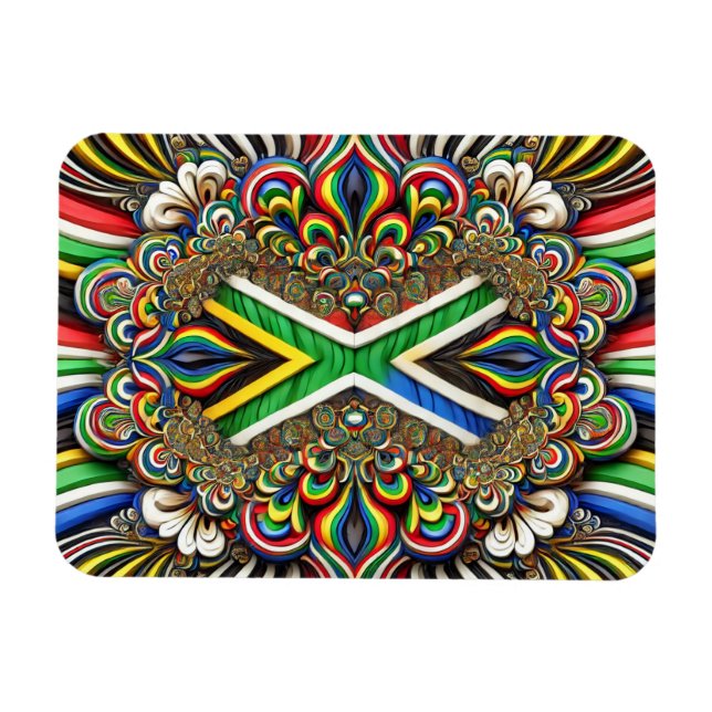 Ímã Imagem flexível com cores sul-africanas (Horizontal)