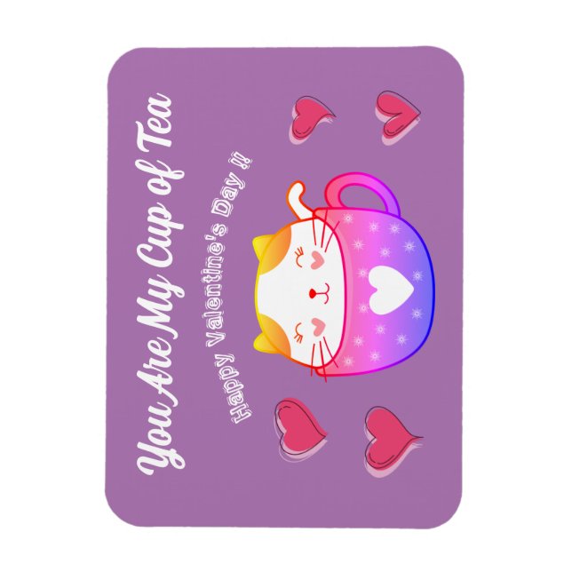 Ímã Imagem flexível com uma xícara de dentro de gato (Vertical)