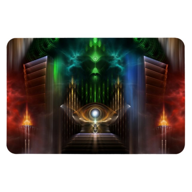 Ímã Imagem Flexível de Arte Fractal Oz (Horizontal)