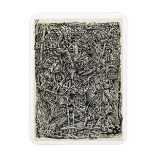 Ímã Imagem flexível de desenho a tinta fragmentada