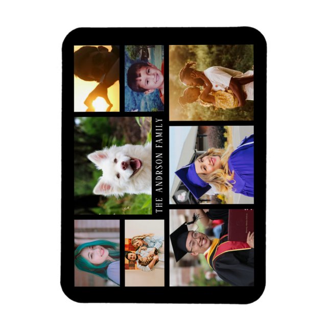 Ímã Imagem flexível de imagem com colagem de modelo 8 (Vertical)