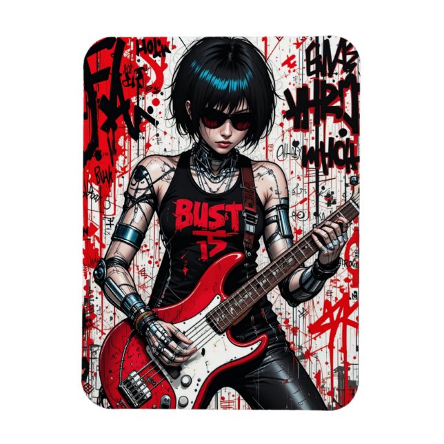 Ímã Imagem flexível de rebelião CyberBass (Vertical)