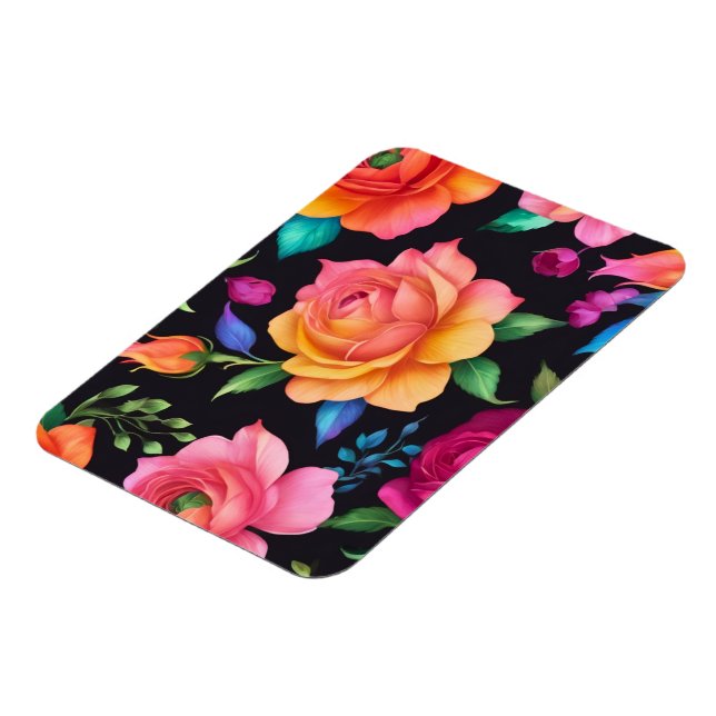 Ímã Imagem flexível de Rosa de padrão floral (Left Side)