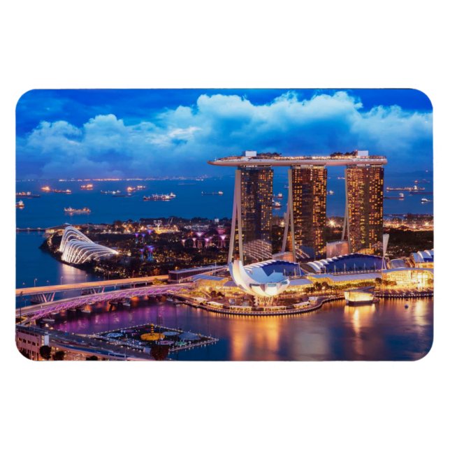 Ímã Imagem flexível de Singapura (Horizontal)