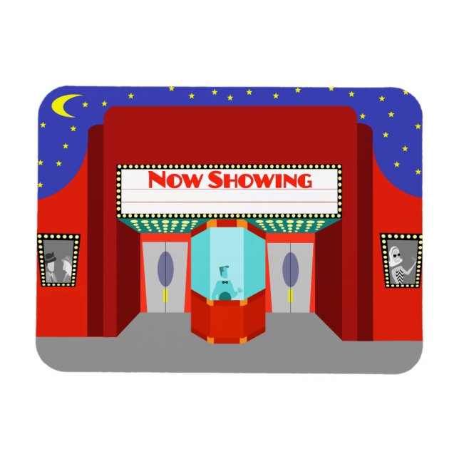 Ímã Imagem Flexível do Cinema Retroativo (Horizontal)