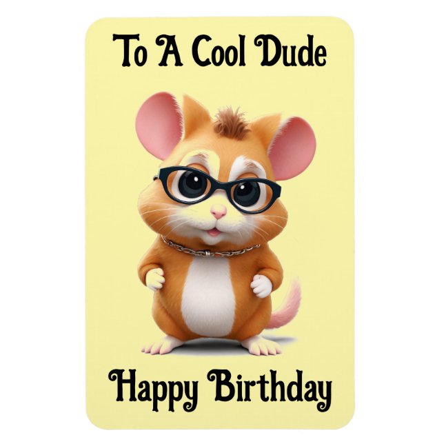 Ímã Imagem Flexível do Hamster legal (Vertical)