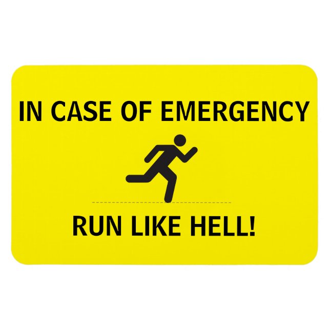 Ímã Imagem flexível - EXECUTE COMO INFERNO! (Horizontal)