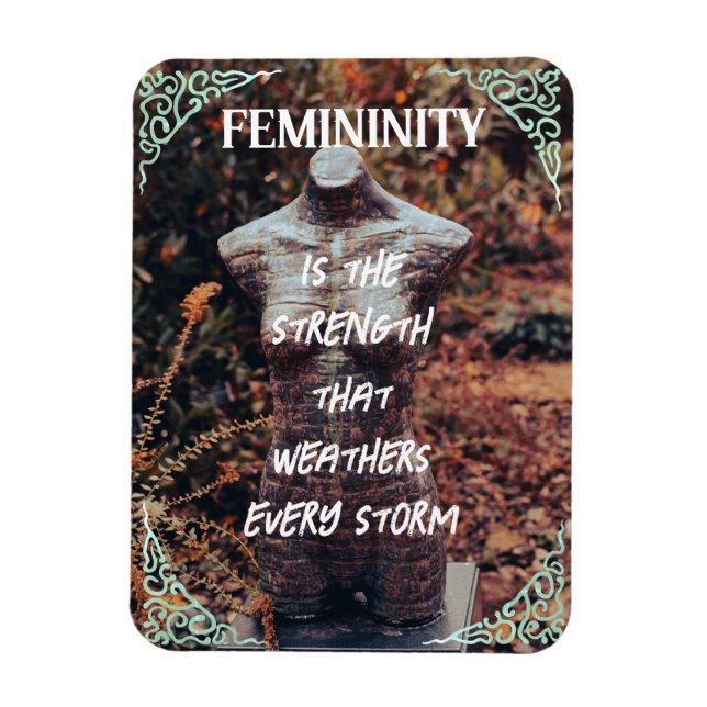 Ímã Imagem flexível feminina com floresta (Vertical)