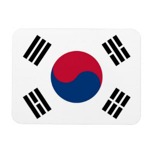 Ímã Imagem flexível patriótica com bandeira da Coreia