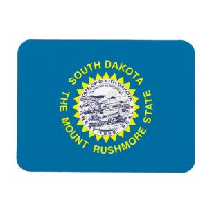 Ímã Imagem flexível patriótica com bandeira de Dakota