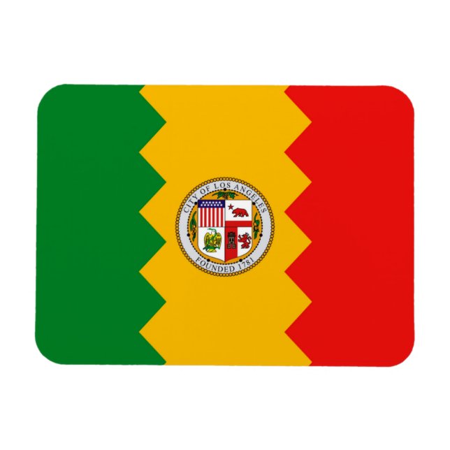 Ímã Imagem flexível patriótica com bandeira de Los Ang (Horizontal)