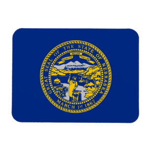 Ímã Imagem flexível patriótica com bandeira de Nebrask