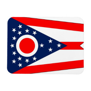 Ímã Imagem flexível patriótica com bandeira de Ohio