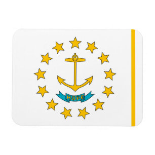 Ímã Imagem flexível patriótica com bandeira de Rhode