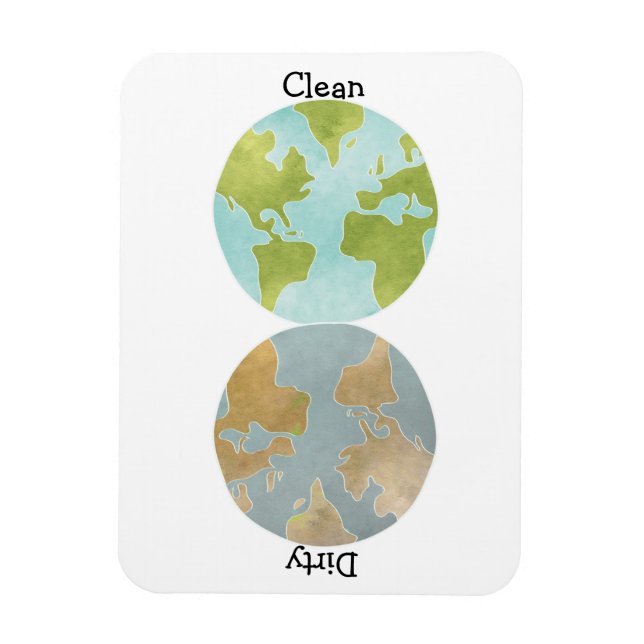 Ímã Imagem flexível suja da Terra (Vertical)