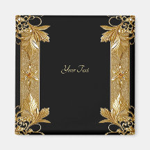 Imagem Floral do Ornamentado Preto Dourado