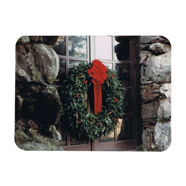 Ímã Imagem fotográfica com Wreath (Horizontal)