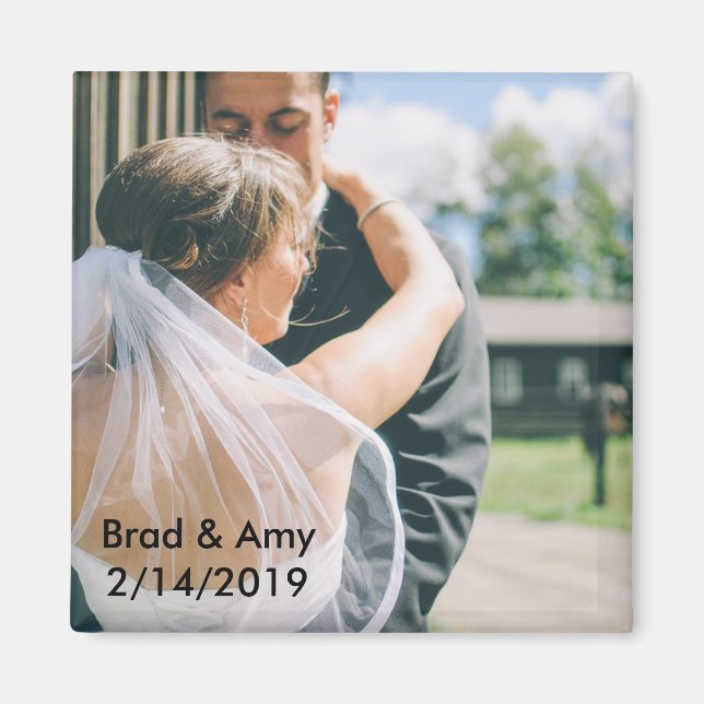 Imã Imagem Fotográfica de Casamento (Frente)