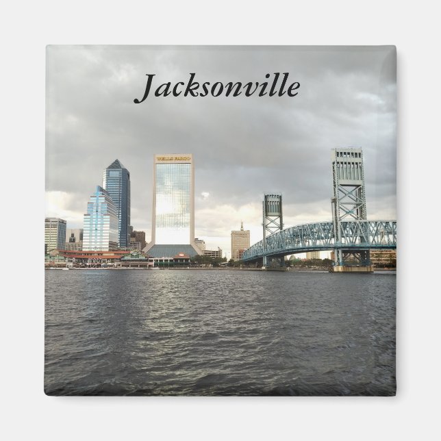 Imã Imagem fotográfica do souvenir da Jacksonville Flo (Frente)