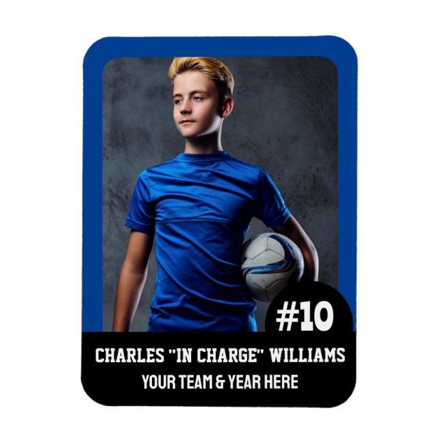 Ímã Imagem Fotográfica do Sports Team Player (3" x4" i (Vertical)