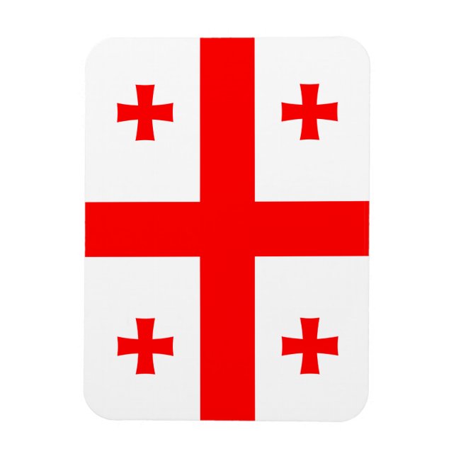 Ímã Imagem fotográfica flexível com bandeira da Geórgi (Vertical)