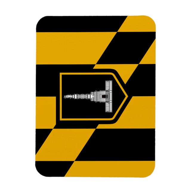 Ímã Imagem fotográfica flexível com bandeira de Baltim (Vertical)