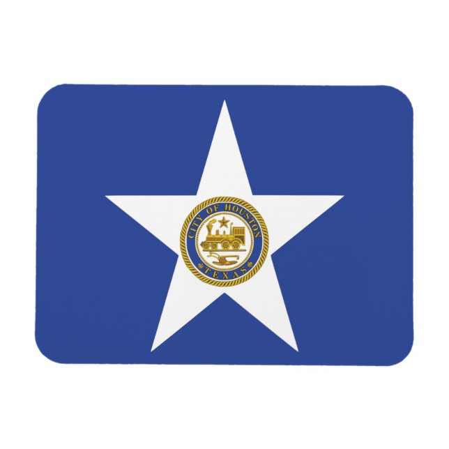 Ímã Imagem fotográfica flexível com bandeira de Housto (Horizontal)