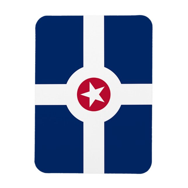 Ímã Imagem fotográfica flexível com bandeira de Indian (Vertical)