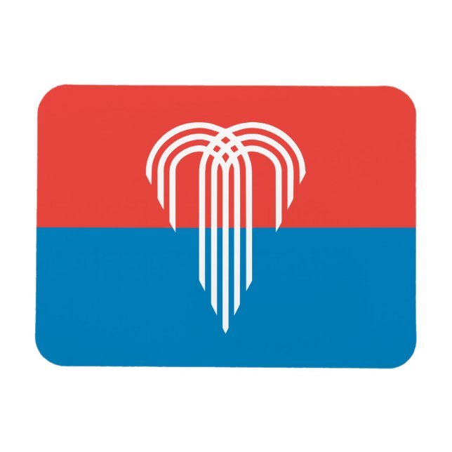 Ímã Imagem fotográfica flexível com bandeira de Kansas (Horizontal)