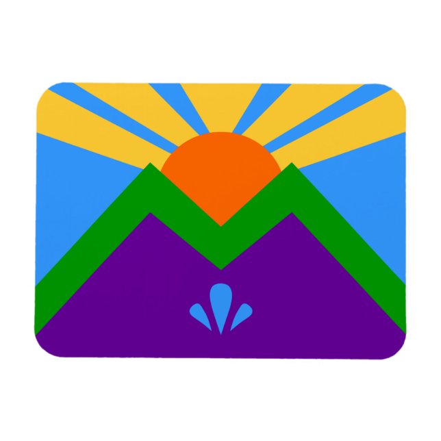 Ímã Imagem fotográfica flexível com bandeira de Primav (Horizontal)