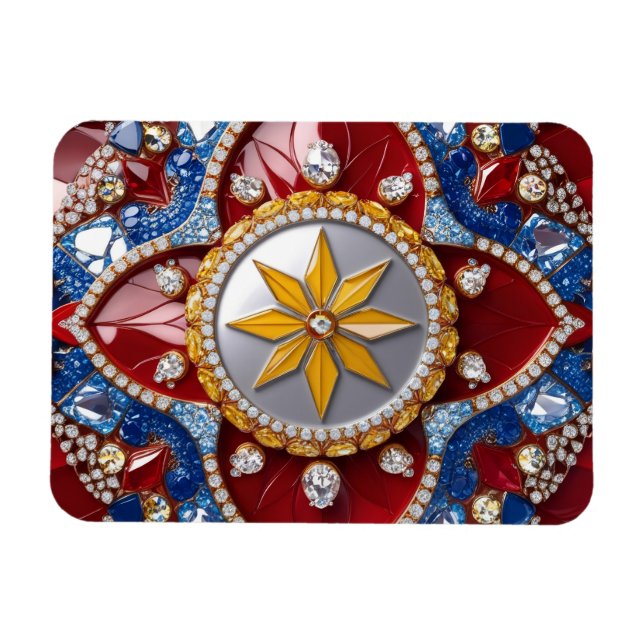 Ímã Imagem fotográfica flexível com cores Colômbia (Horizontal)