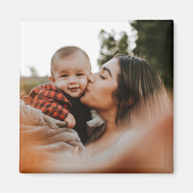 Imã Imagem fotográfica memorável personalizada (Frente)