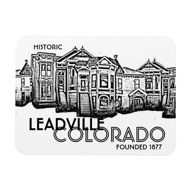 Ímã Imagem histórica de Leadville Colorado (Horizontal)